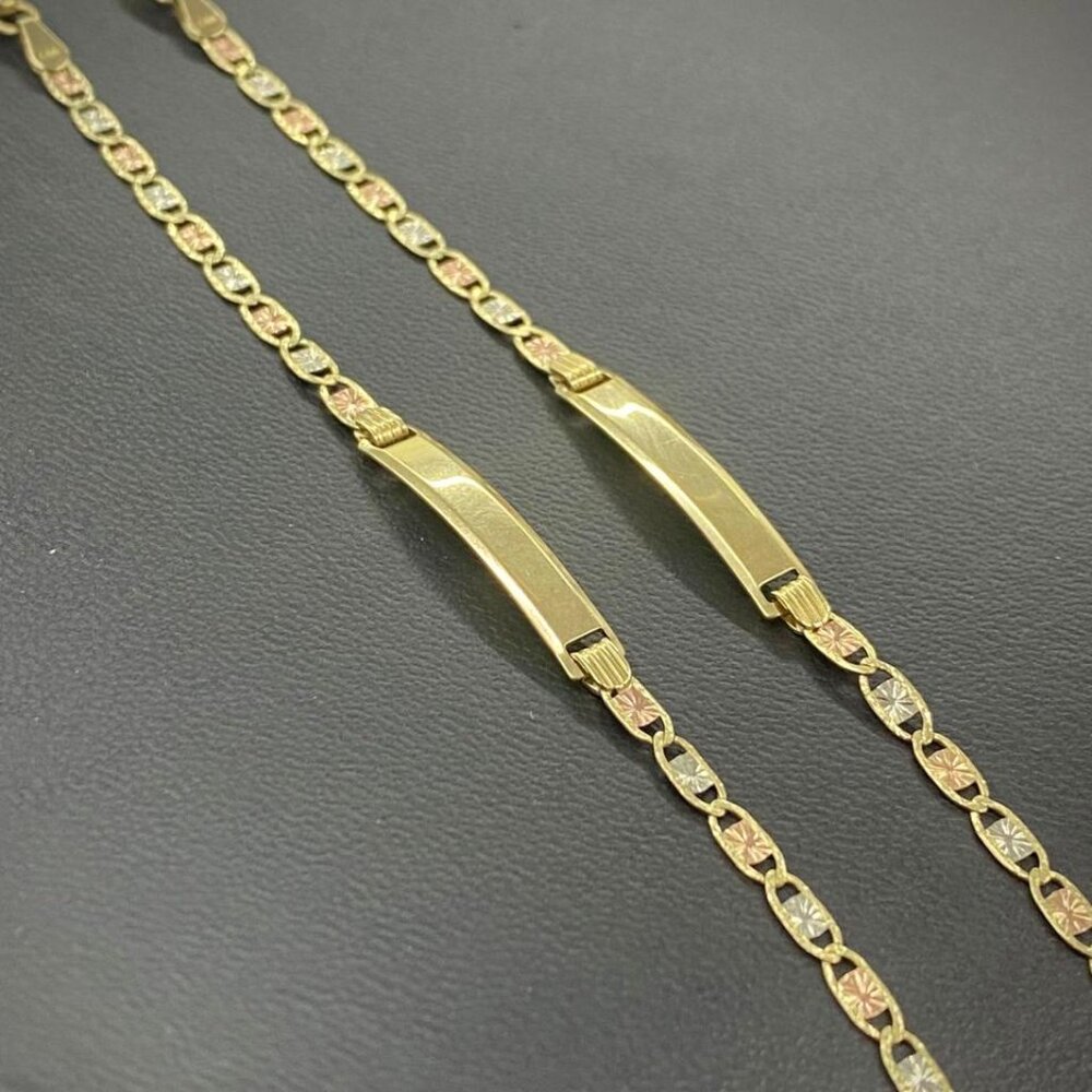 Baby ID Bracelet 5.5 10K Real Gold For Newborn Pulsera de Oro Real Para Bebés - Picture 4 of 8
